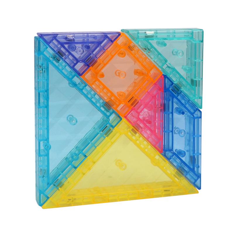 Magnetic Tangram Geometric Building Blocks: 3D Puzzle Toys for Children's Early Education