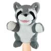Hochwertige Graue Waschbär Cartoon Handpuppe Plüschtier