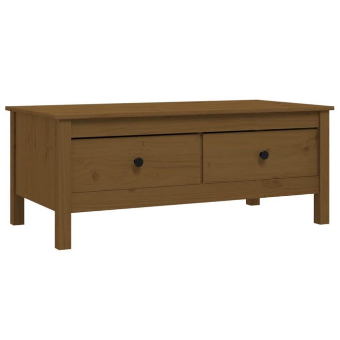 VidaXL Table basse Marron miel 100x50x40 cm Bois massif de pin 814607
