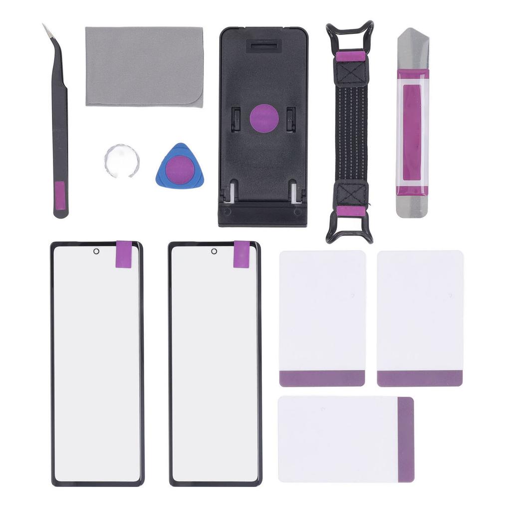 2PCS Front Outer Lens Glass Screen Replacement Repair Kit for Galaxy Z Fold 2 5G F916 with OCA Glue