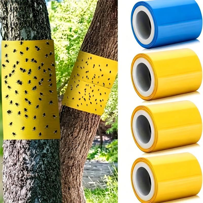 Double-Sided Sticky Insect Barrier Tape 1 Roll Long-Lasting Adhesive Pest Control for Outdoor Patio Vegetable Garden