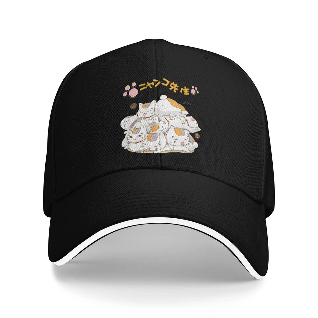 Natsume's Book of Friends Madara Sandwich Baseball Caps Casual Washed Nyanko Sensei Snapback Hat Men Women Gift Adjustable Adult