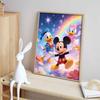 Disney 5D DIY Full Circle Diamond Painting Kit Mickey Donald Daisy Rainbow Wall Decor Gift