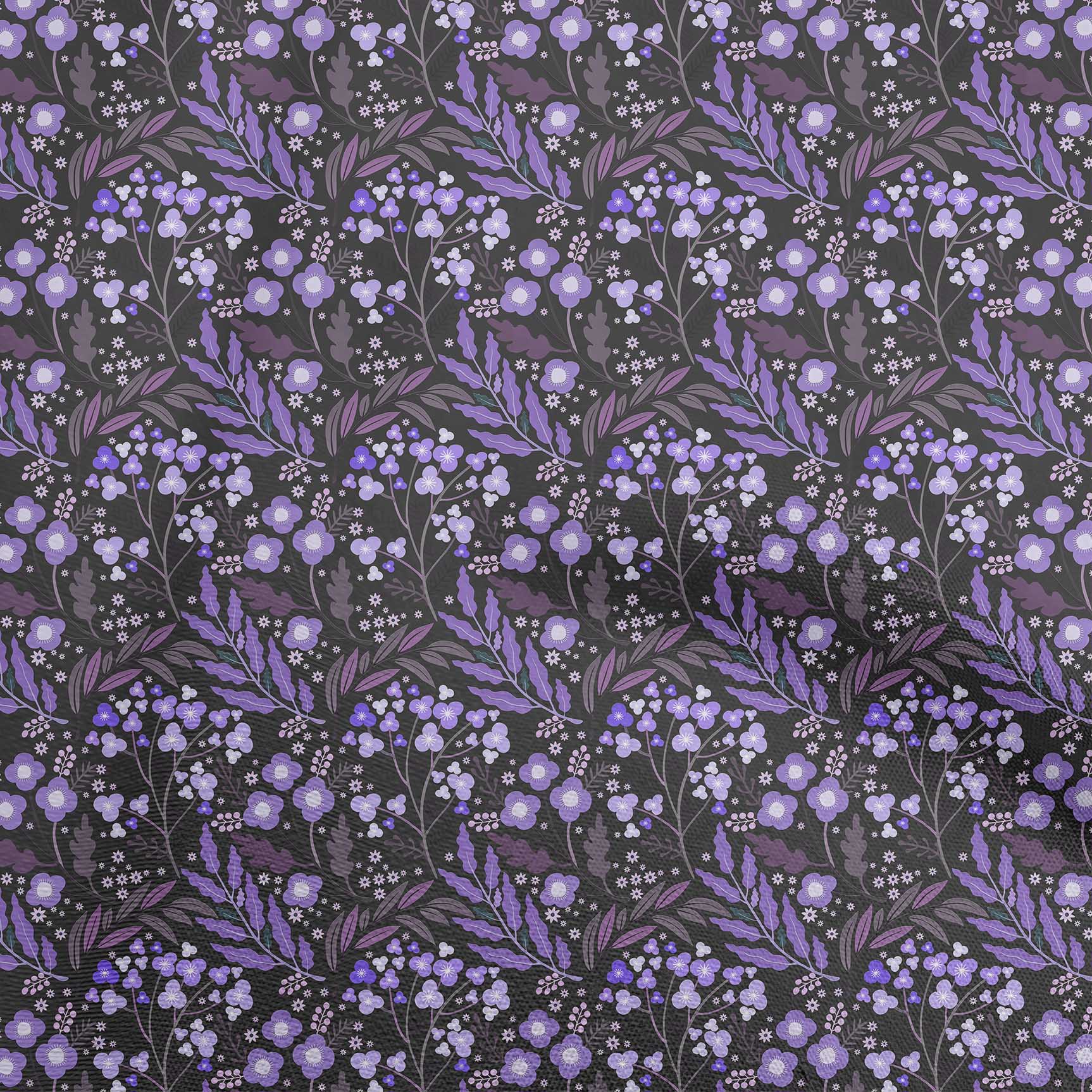 

OneOone Cotton Flex Grey Fabric Florals Одяг своїми руками Тканина для стьобання Тканина з принтом на ярди 40 дюймів 42 Inch Wide - Viscose Chiffon фіолетовий