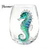 Unique Sea Creature Drinkware Octopus Stemless Wine Glass, 3D Marine Animal Printed Bar Shape Cocktail Cup Borosilicate Glassware, for Cocktails