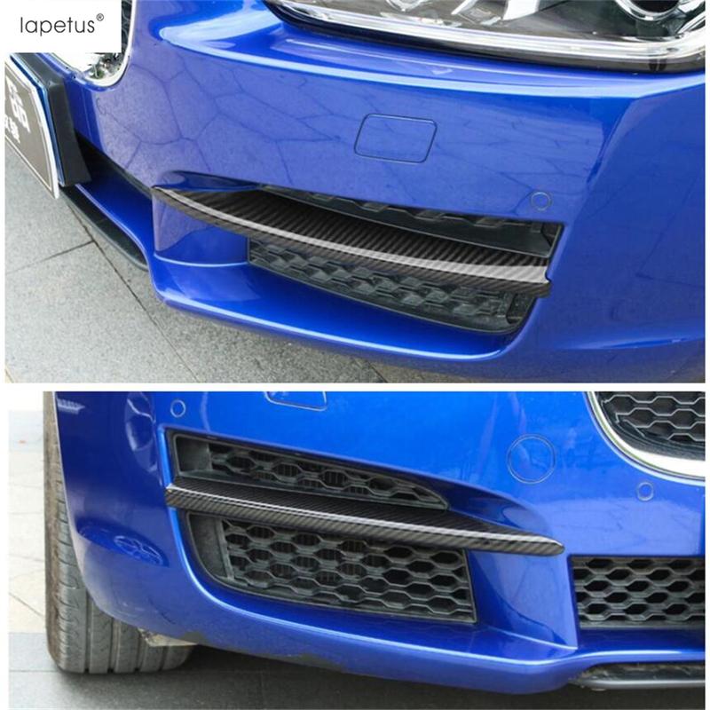 Front Fog Lamps Lights Eyebrow Strip Bumper Air Vent Intake Splitter Decoration Cover Trim Accessories For Jaguar XE 2016 -