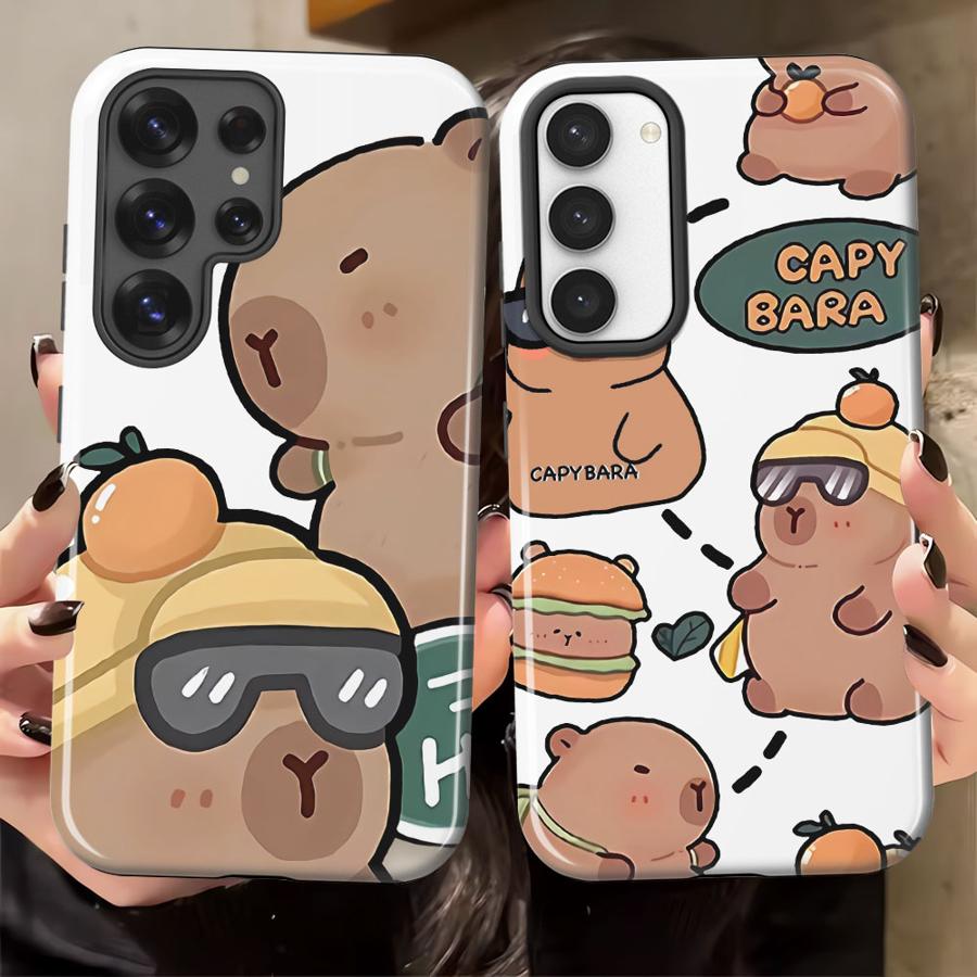 Handyhülle für Samsung Galaxy S25 S23Ultra S24 Ultra A36 S25Ultra A56 A16 S23 A26 S20 FE Weiche Hülle Capa Capybara Niedlich