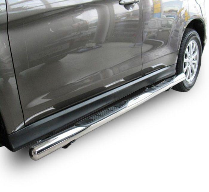 Tubes Marche-Pieds - J&amp;J Automotive - Compatible Mitsubishi ASX 2010 - 2 pièces - Noir - Voiture