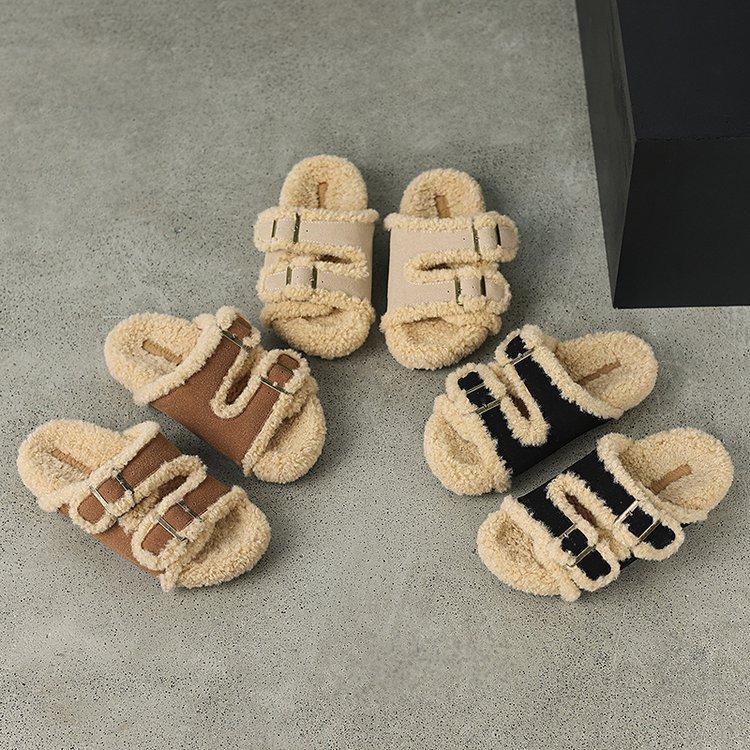 Design sense niche Mao Mao slippers women's outer wear 2025 spring and summer new French retro soft bottom casual Boken slippers