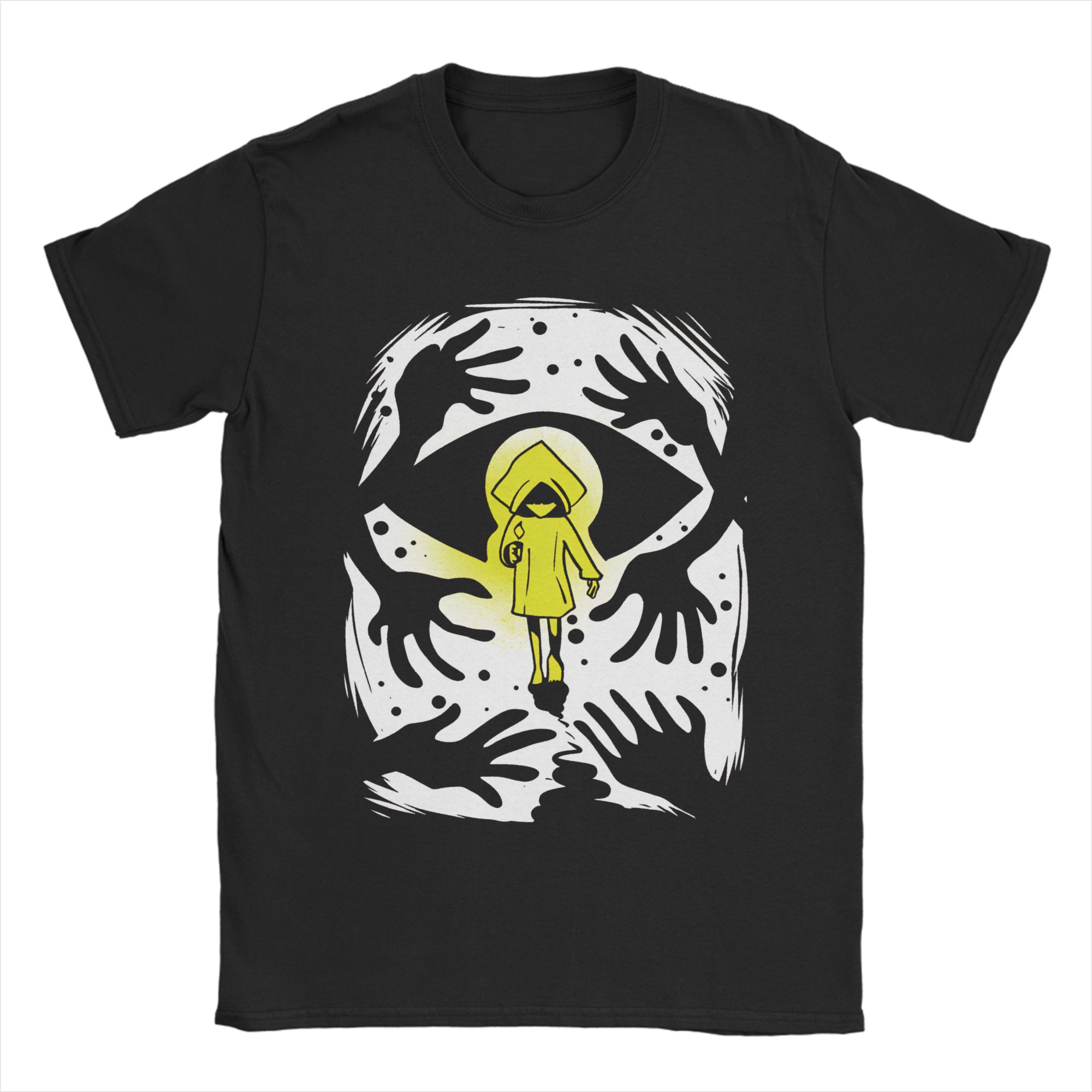 

Yellow Raincoat Little Nightmares T Shirt Men 100%Cotton Top Tee Vintage O-neck Short Sleeve 4XL