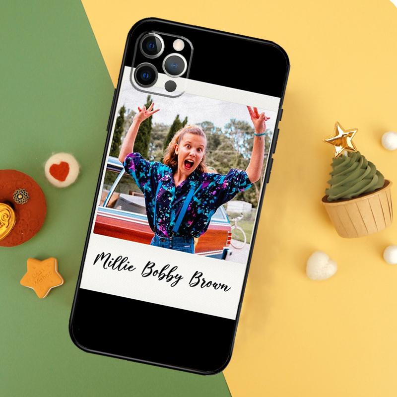 Millie Bobby Brown Funda For iPhone 11 12 13 14 16 15 Pro Max Mini XS Max X XR SE2 7 8 14 16 15 Plus Phone Case