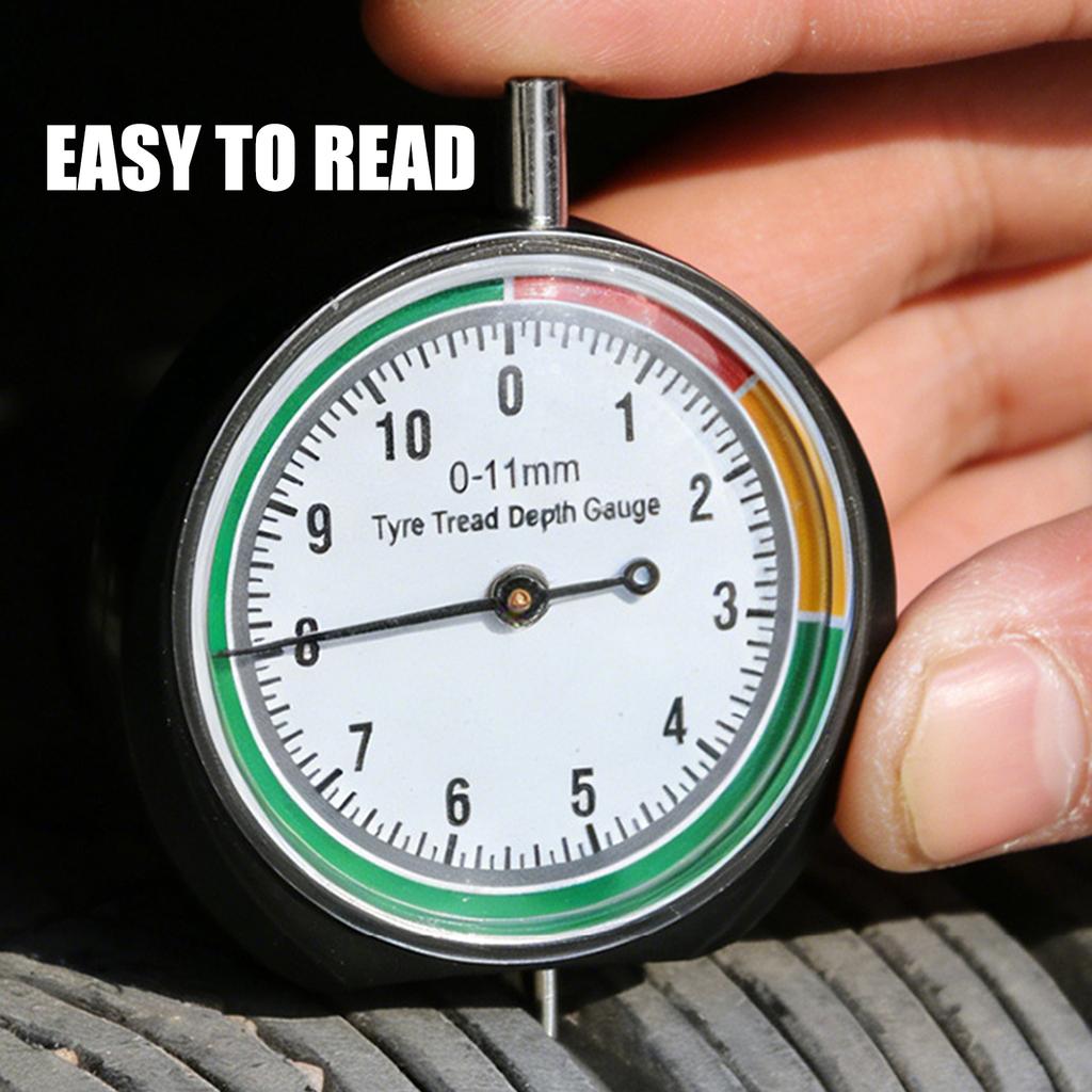 Zinc Alloy Tire Tread Depth Gauge Portable Design for Accurate Wear Inspection Easy Measurement on Various Vehicles