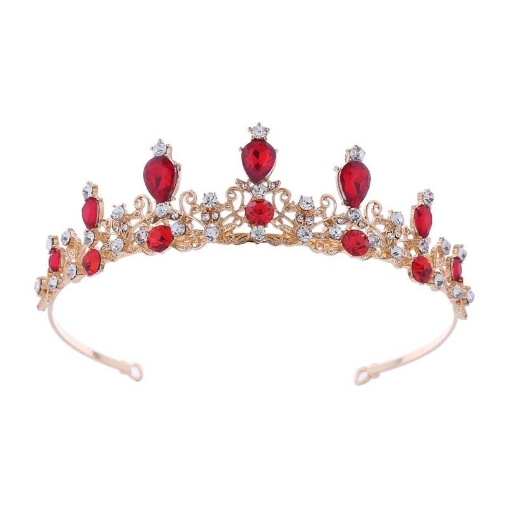 Water Drop Shape Bridal Crown Zinc Zinc Alloy Diadem Headwear Decorations Headband Wedding Tiaras  Birthday