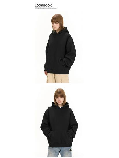 UNF 500G Heavyweight Fleece-Lined Hooded Pullover Sweatshirt for Men and Women, Ideal for Autumn and Winter