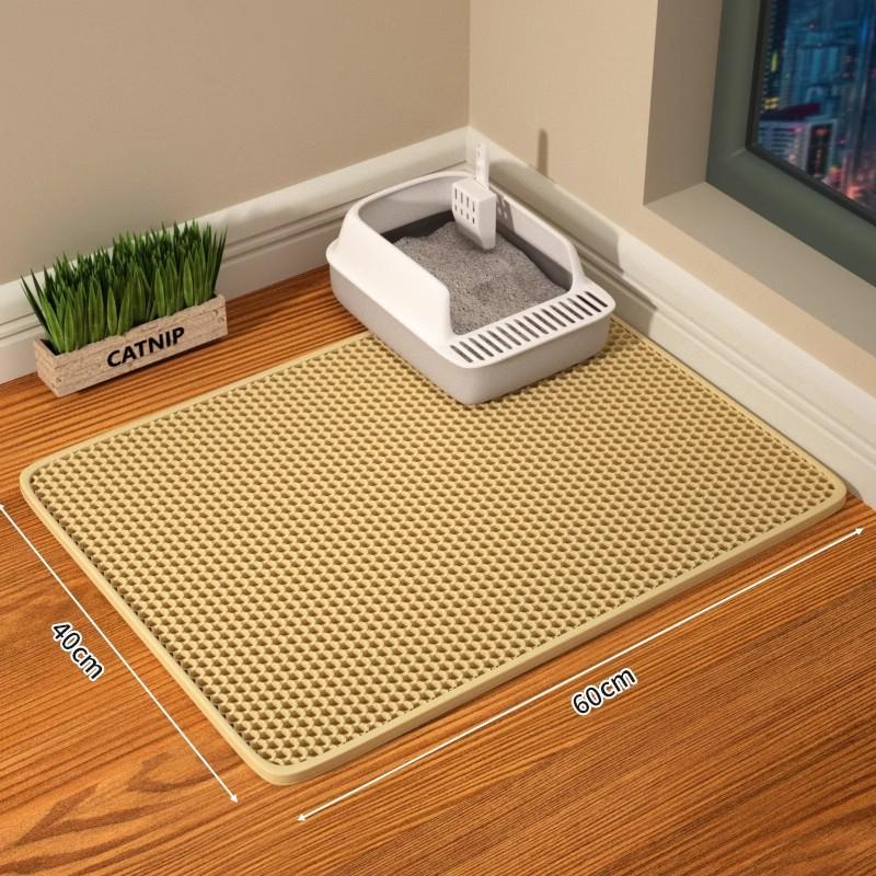 Podložka pod kočkolit s dárkem Dvouvrstvá voděodolná podložka pod kočičí záchod Protiskluzová podložka pod písek pro kočky Omyvatelná podložka na postel Čistící podložka Produkty