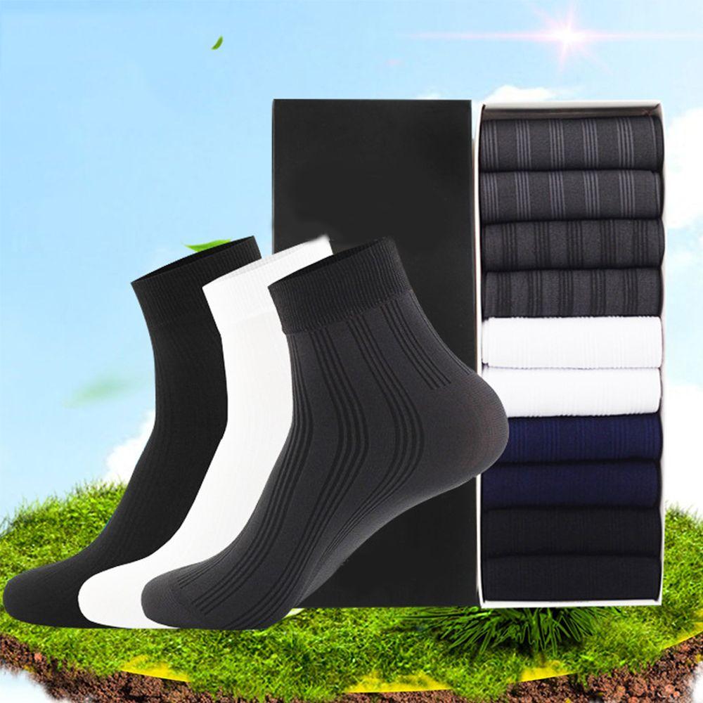 

Business Deodorant Ultra-thin Soft Men Socks Vertical Ice Silk Socks Stripes