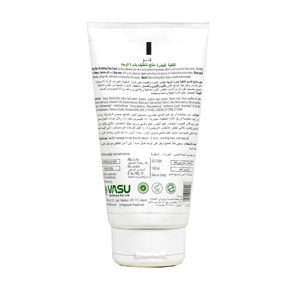 Facial Scrub with Neem (150 Ml), Skin Purifying Face Scrub, Vasu