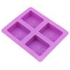 Party Dessert Silicone Mold Tree Shape 4 Hole Square Soap Mold Crafts Chocolate Cake Molding Handmade Tools 2025