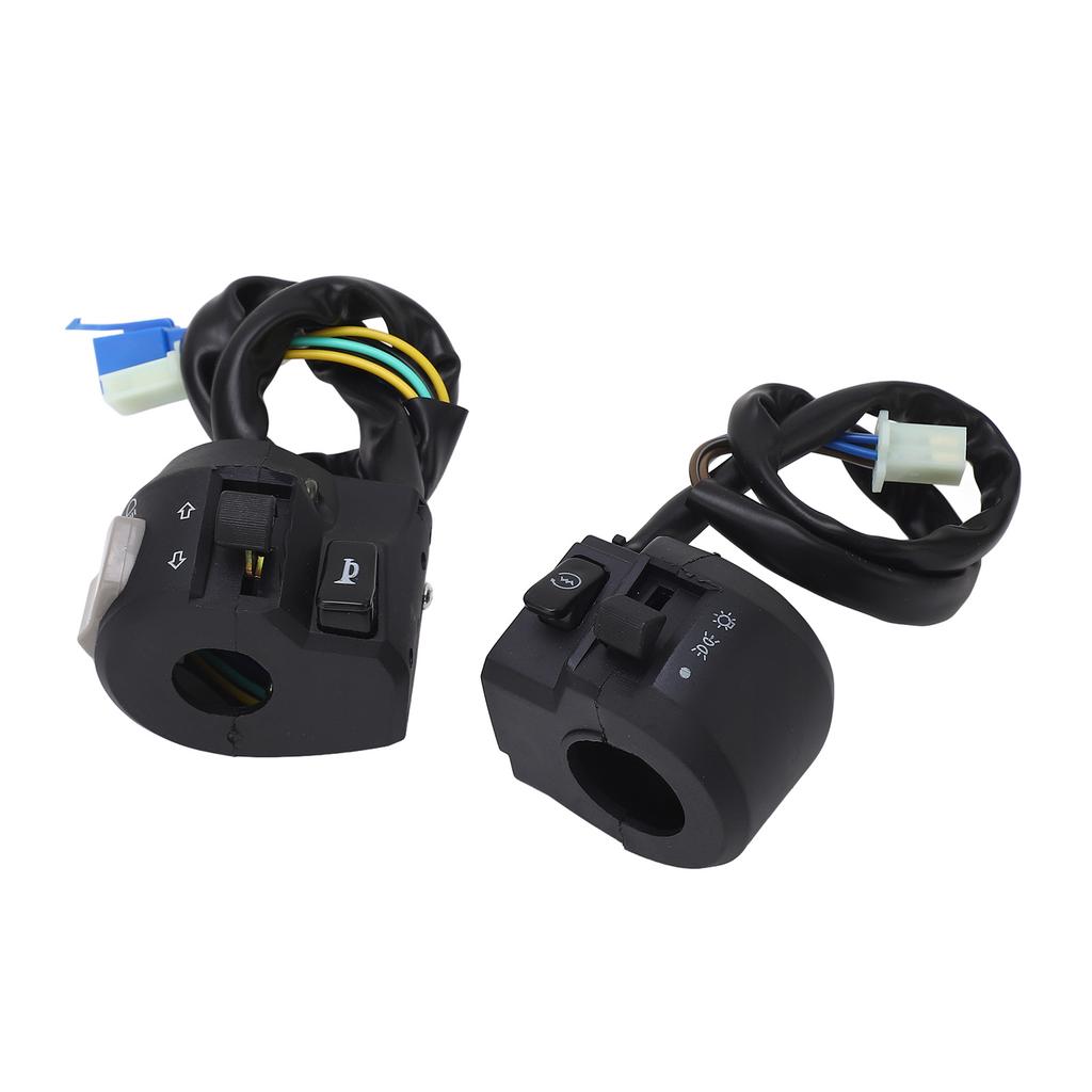 2Pcs Motorcycle Handlebar Switch 7 8in 22mm Left Right Turn Signal Horn Headlight Control Switch for 125 YBR125