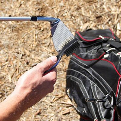Golf Club Cleaning Brush with Carabiner Nylon Bristles Design Reusable Portable Golf Equipment