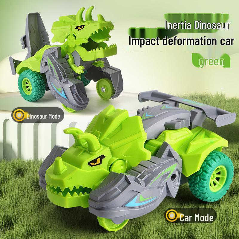 Children's Educational Dinosaur Transforming Car Toy - Inertia Model for Boys