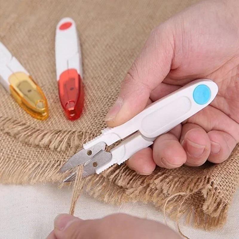 2 Pcs/set Cross-stitch Embroidery Thread Cutter Scissors Clipper Snips & Safety Cover Kits Tailers' Scissors