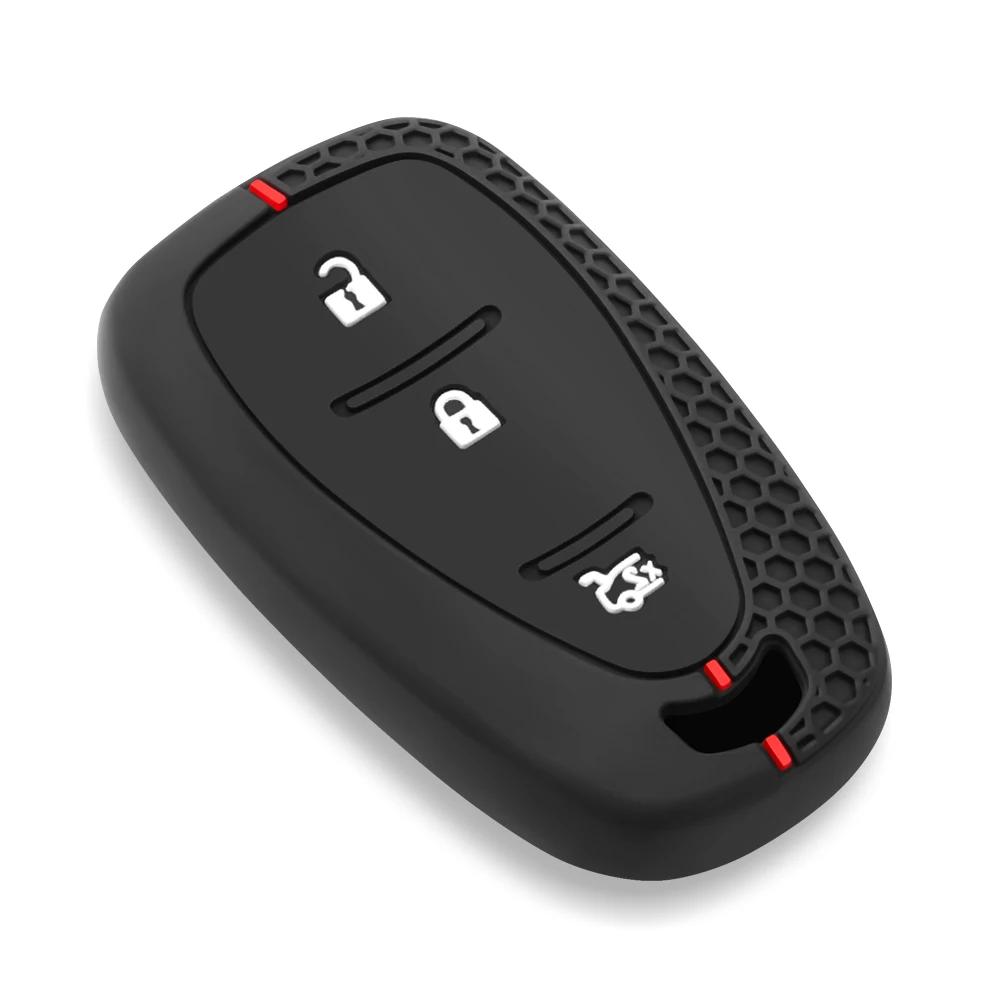 Silicone Car Key Case For Chevrolet Cruze Malibu Spark Sonic Impala Equinox Volt Trax Traverse Camaro Remote Fob Shell Cover