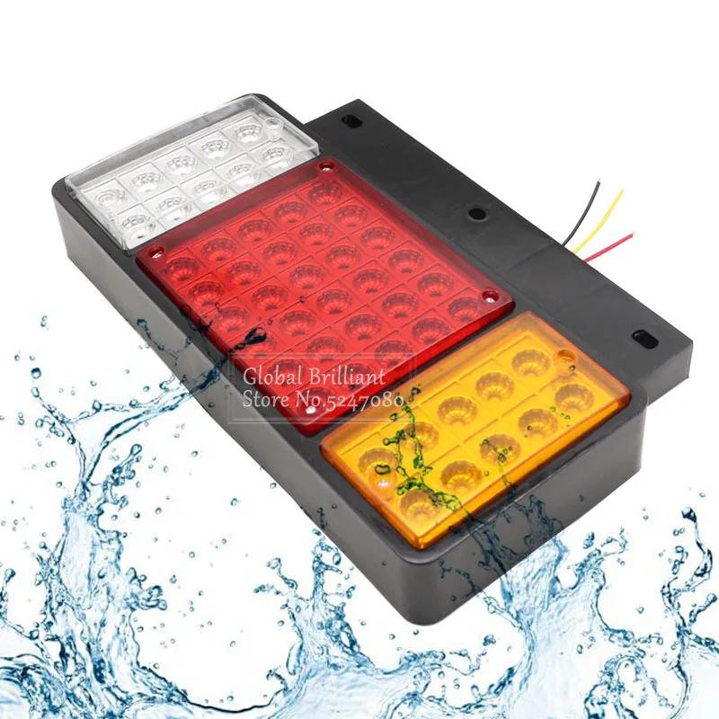 Pair 24V Waterproof Car Truck 50 LED Rear Tail Light Driving Brake Turn Reverse Lamp Fit ISUZU Elf Truck NPR NKR NHR NLR 1984-up