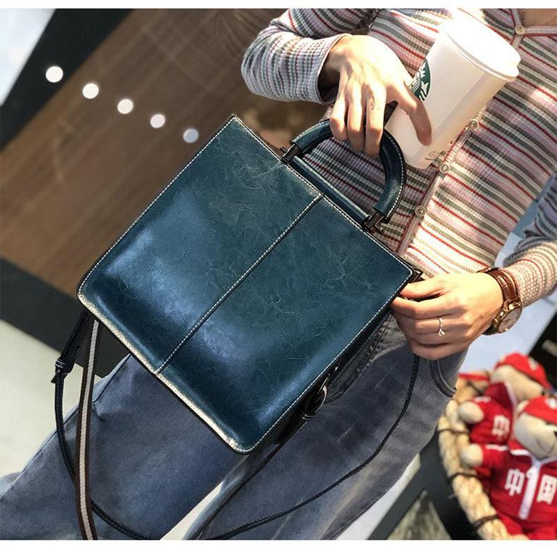 Dámská kabelka z pravé kůže, Kabelka do práce, Retro velká taška Tote, Dámská taška přes rameno