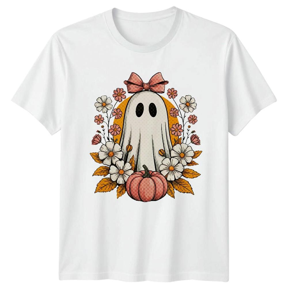Ghost Pumpkin Halloween Holiday Unisexs TShirt Unisexs Tee Graphic Unisex Top S