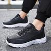 Spring and Autumn Men's Shoes Sneakers Black Leather Surface Waterproof Lightweight Travel Running Shoes Large Size Soft Sole Casual Shoes Men