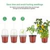 Plant Nursery Pot20-40Personal Reusable Moisturizing Breathable Round Transparent Lid Seedling Tray Planting Tool
