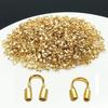 100Pcs Copper Wire Protectors Loops U Shape Connector for Jewelry Thread Protector Jewelry
