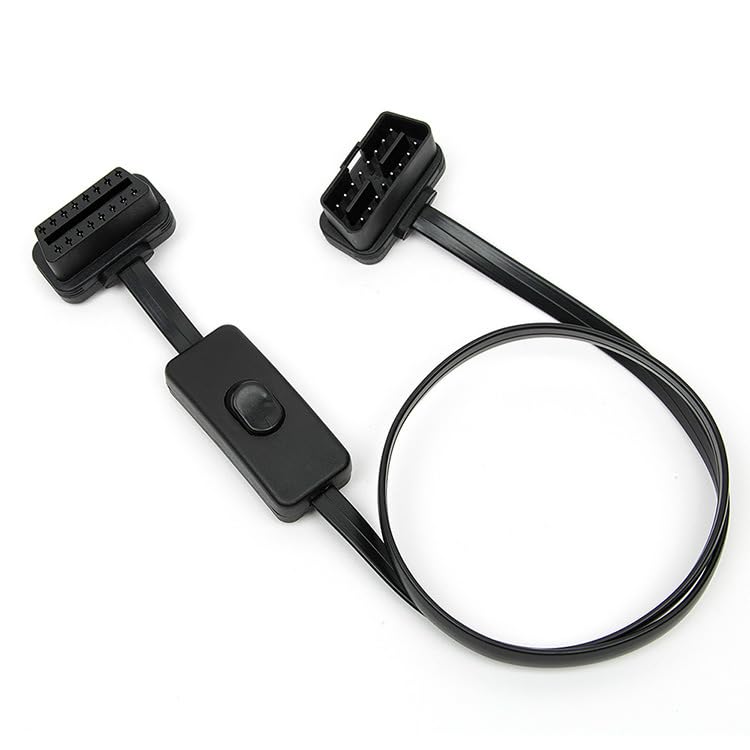Набор удлинительных кабелей OBD2 16-контактный 60 см Черный Материал сердечника: