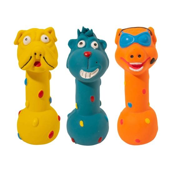 Hund Latex Kauspielzeug Robust Bissfest Hantel Kauer Reinigung Mundgesundheit Vorbeugen