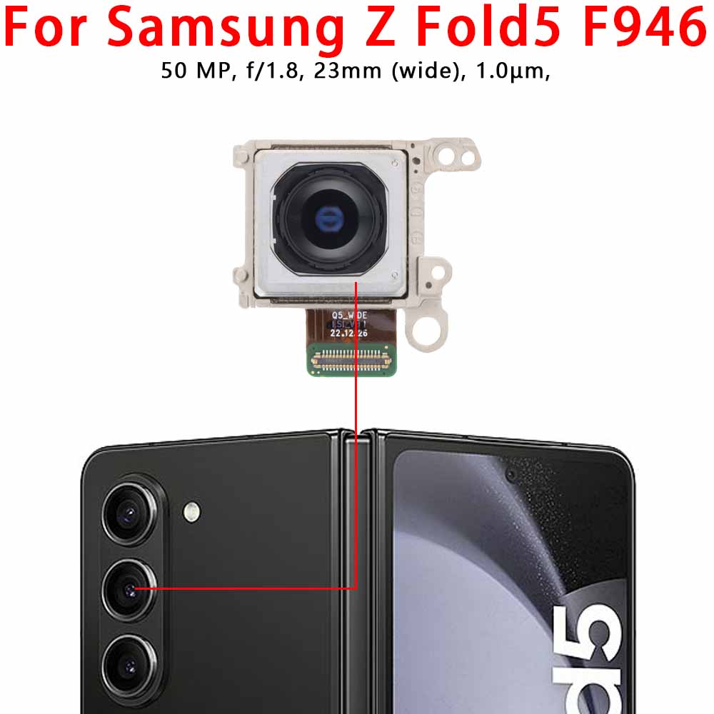Rear Back Camera For Samsung Galaxy Z Fold Fold2 Fold3 Fold4 Fold5 5G Camera Module Backside View Replacement Spare Parts