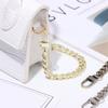 Fashion Aluminum Parts&Accessories Shoulder Bag Straps Metal Flat Chain Extender with Metal Buckle Replacement Purse Chain