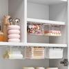 1Pc Drawer Style Storage Box Under The Mirror Cabinet Transparent Bathroom Cotton Stick Makeup Cotton Bathroom Pull-Out Storage