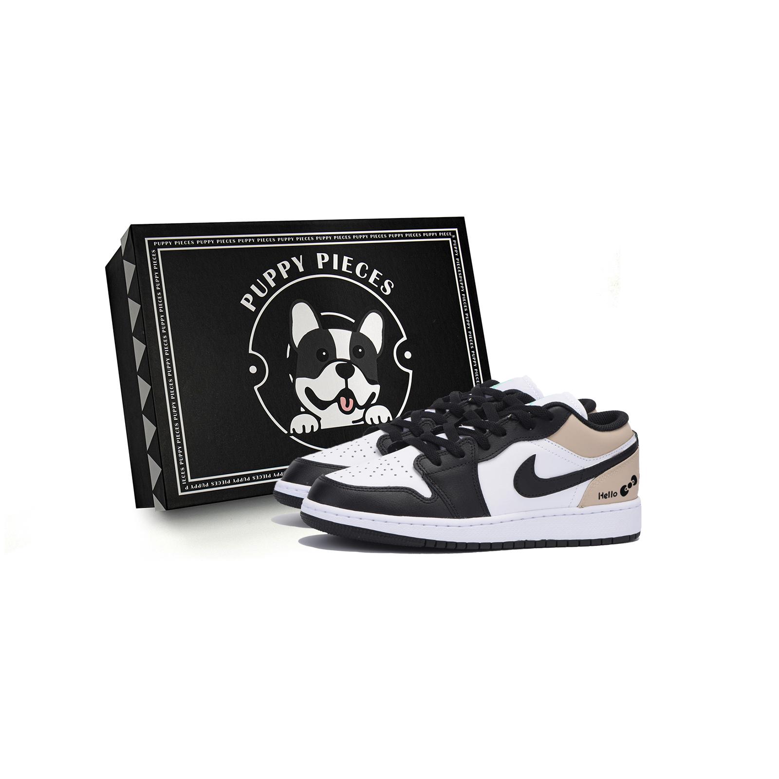 

Jordan Air Jordan 1 Qixi Yunhuang, Special Shoe Box Slip Resistant Low top Vintage Basketball Shoes Men s White Brown 553558-131(Team85-AS-BOX) 44