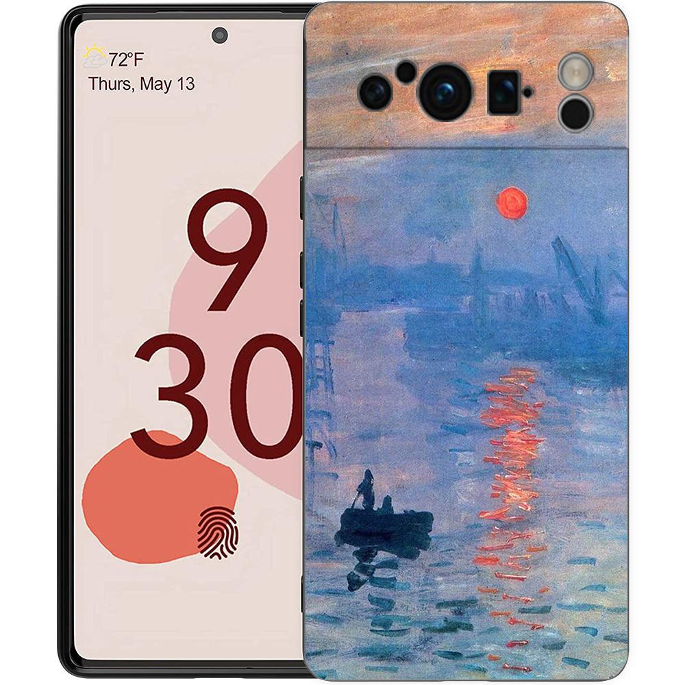 

Luxury Phone Case For Google Pixel 10 9 8 9A 8A 7 7A 6 Pro XL 6A 5G Black Soft Back TPU Cover Claude Monet Garden Paint Art Pixel 10
