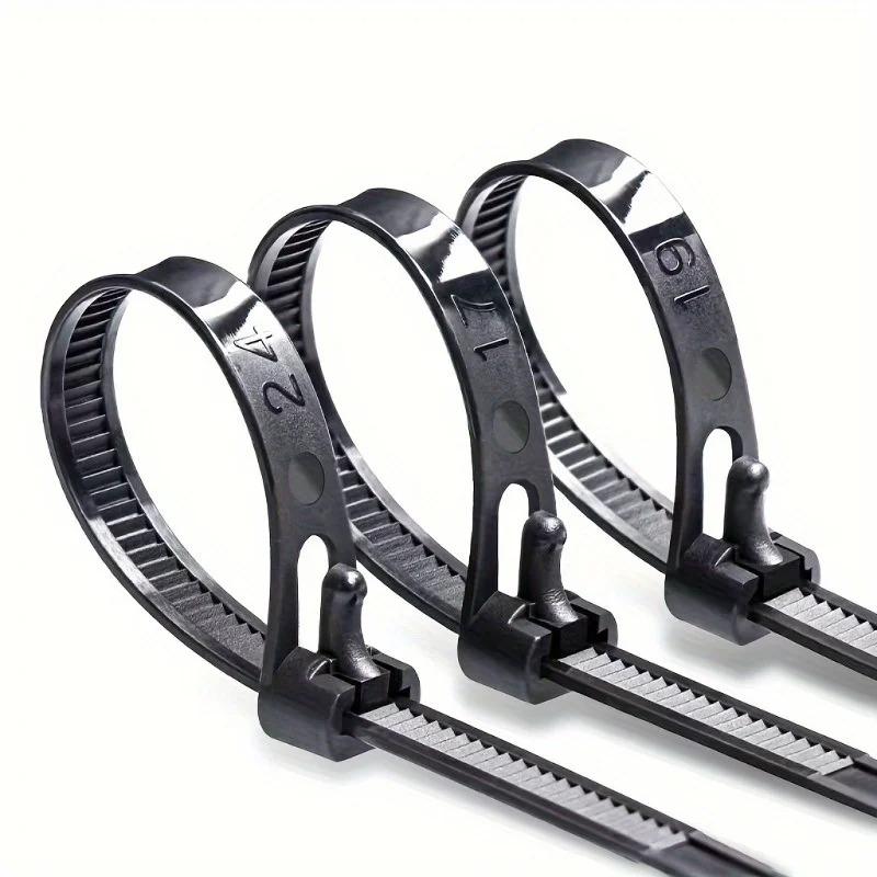 100Pcs Reusable Cord Organizer Keeper Holder, Fastening Cable Ties Straps for Earbud Headphones Phones Wire Wrap Managemen