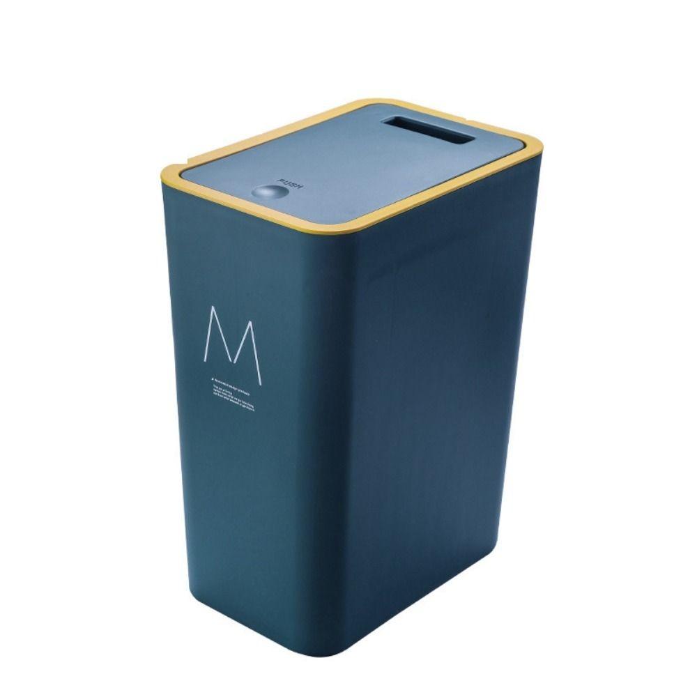Garbage Bin Plastic Trash Bin Rectangular Nordic Trash Can with Lid Waste Bins Bathroom