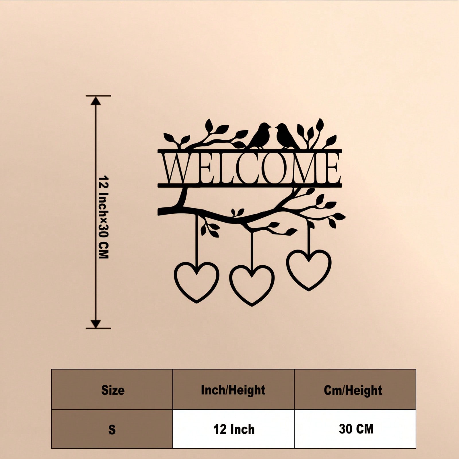 

Modern Family Tree Metal Wall Art Welcome Sign Heart Branches Leaf Design Vintage Iron Sculpture Bedroom Decor Christmas Valentine Gift