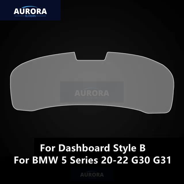 Pro BMW řady 5 17-22 G30 G31 Průhledná TPU ochranná fólie na palubní desku a navigační obrazovku, fólie proti poškrábání, opravná fólie, příslušenství