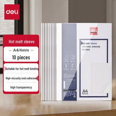 Deli 3866 A4 4mm Thermal Binding Covers (10 Pack) CN Plug (adapter Included)