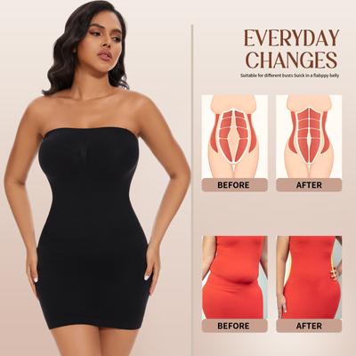 Donne senza soluzione di continuità Sottovesti Shapewear Body senza spalline Sotto il vestito Abiti modellanti per il corpo Sexy Butt Lifter Tummy Control Shaping Corsetto