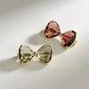 Vintage Crystal Bow Brooch - Elegant Formal Dress Pin for Women