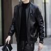 2026 spring and winter men's young and middle-aged baseball collar men's leather jacket jacket piled and thickened