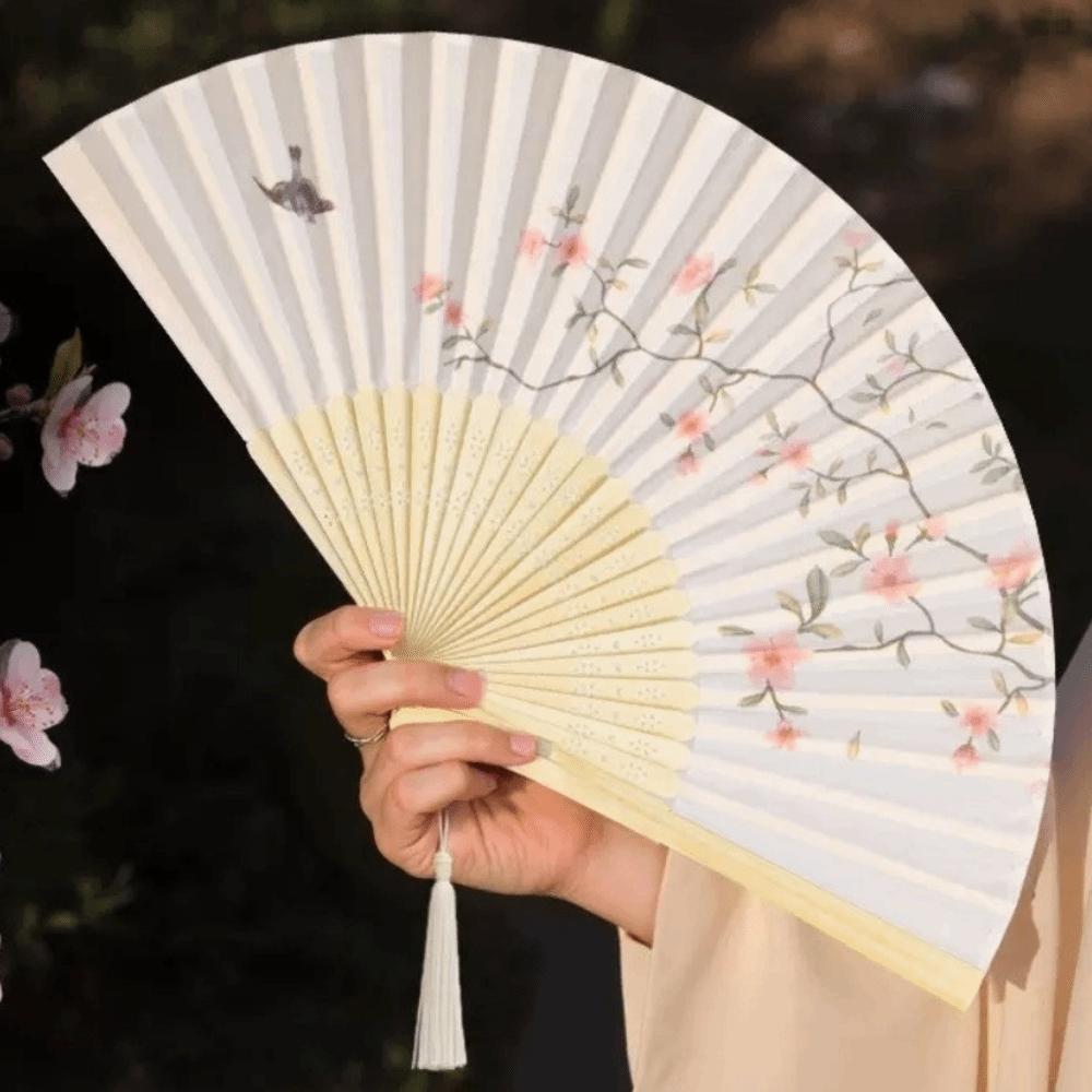 Chinese Style Bamboo Fan Decorative Handheld Fan Decorative Fan Dance Fan  Hanfu
