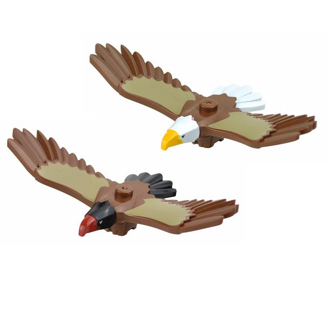 MOC City Animal Building Block Figures Goat Sheep Eagle Owl Panda Parrot Seagull Penguin Zoo Fram Accessories Bricks Toy Gift